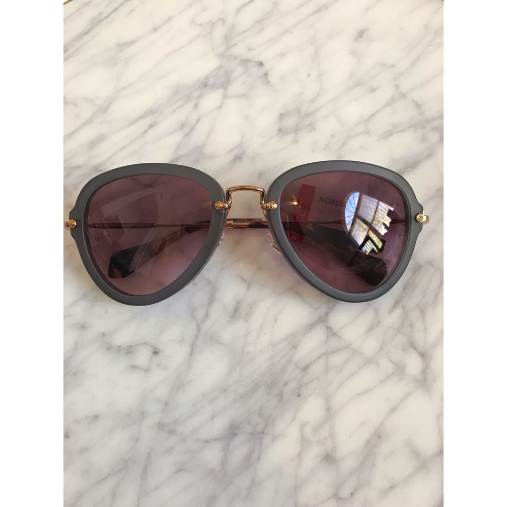 Miu Miu Pilot Aviator Sunglasses MU03QS-TWH3G2 - Picture 2 of 7